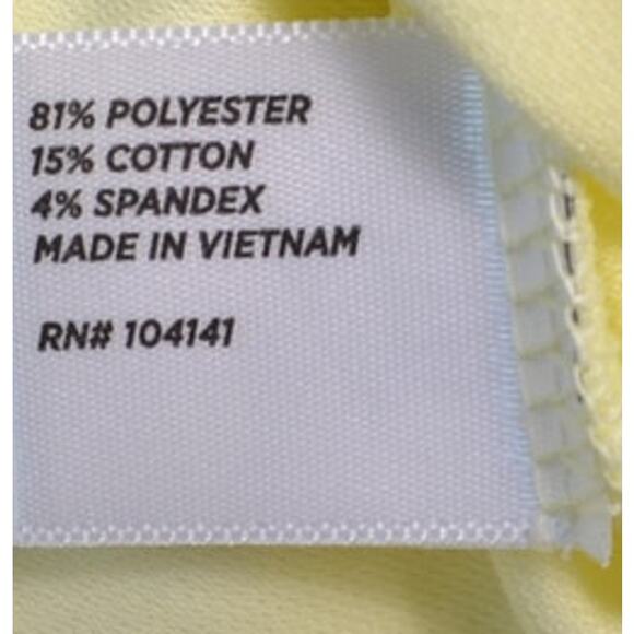 Walter Hagen Women's Polo Shirt UPF 50+ Flutter Sleeve Yellow Golf Top Stretch - Picture 4 of 9